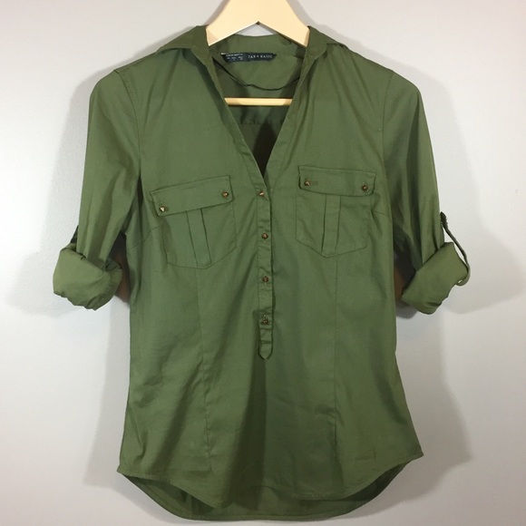 Zara Basic Tops - SALE💯‼️Basic Zara button front Long Sleeve Sz S